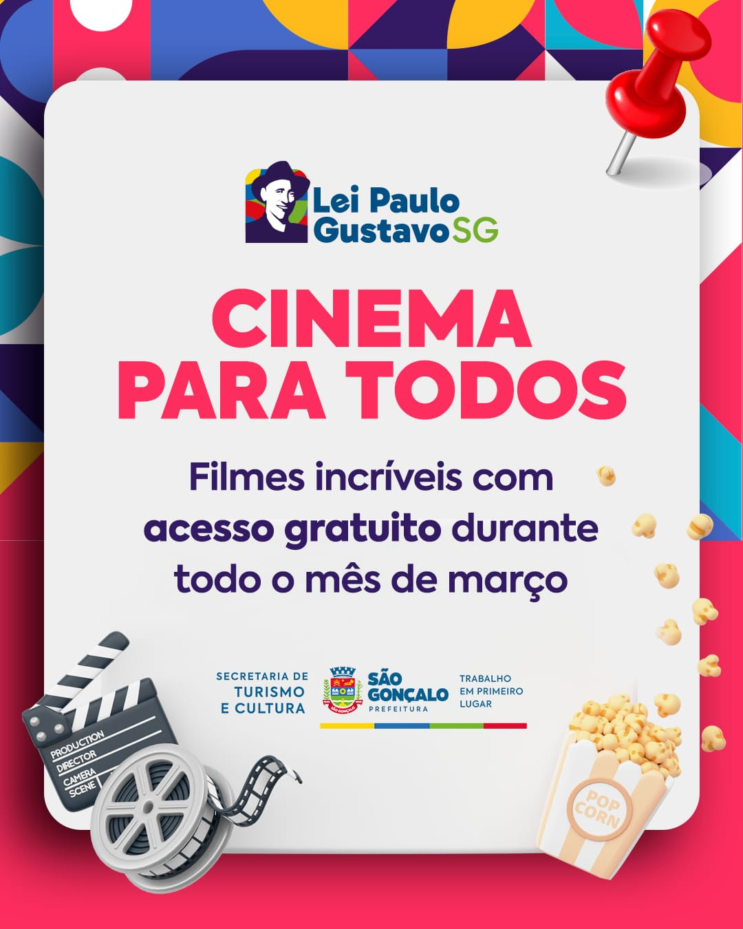 Cinema Para Todos continuará em abril devido ao grande sucesso