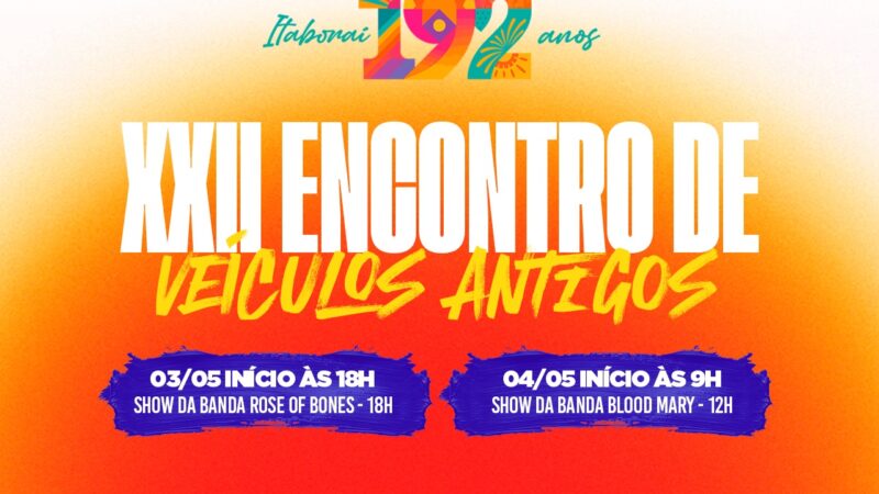 Itaboraí 192 anos: cidade celebra aniversário com Encontro de Veículos Antigos neste fim de semana (03 e 04/05)