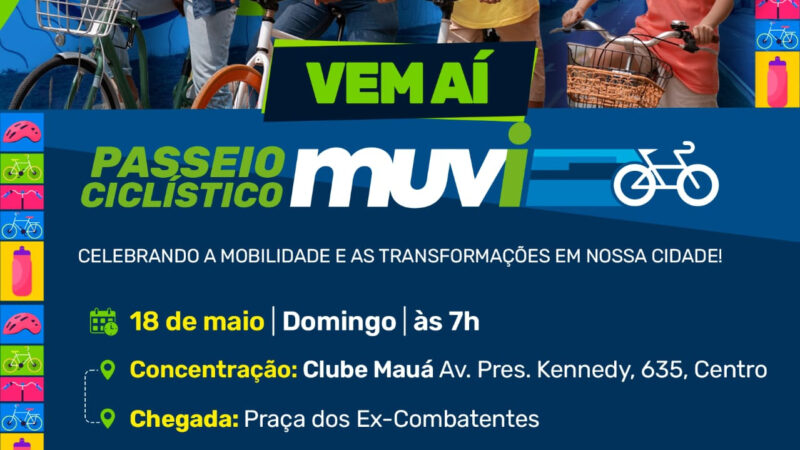 Inscrições para o 1º Passeio Ciclístico do MUVI, em São Gonçalo, estarão abertas a partir da segunda, dia 5