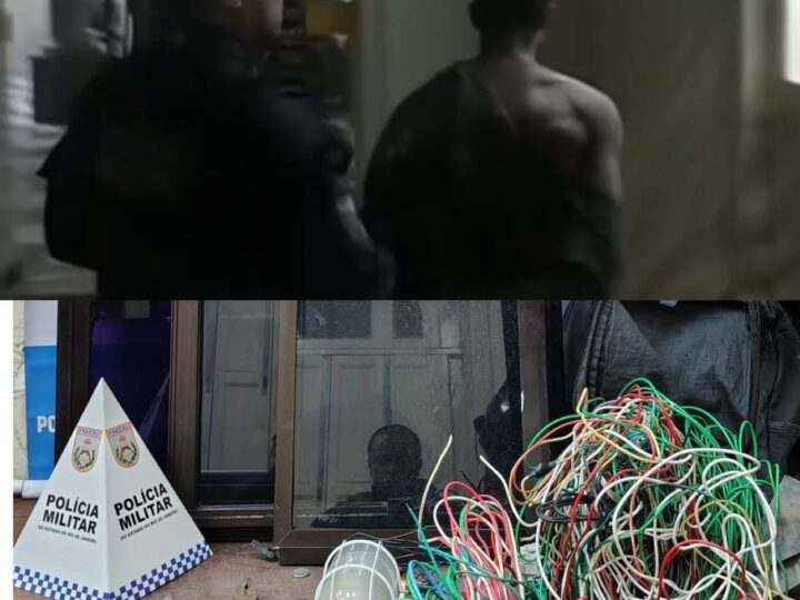 Polícia Militar prende homem por furto de janelas e fios de cobre no Ingá, em Niterói