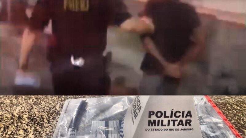 Homem é preso com faca após tentar furtar fios em poste no bairro de Icaraí, em Niterói