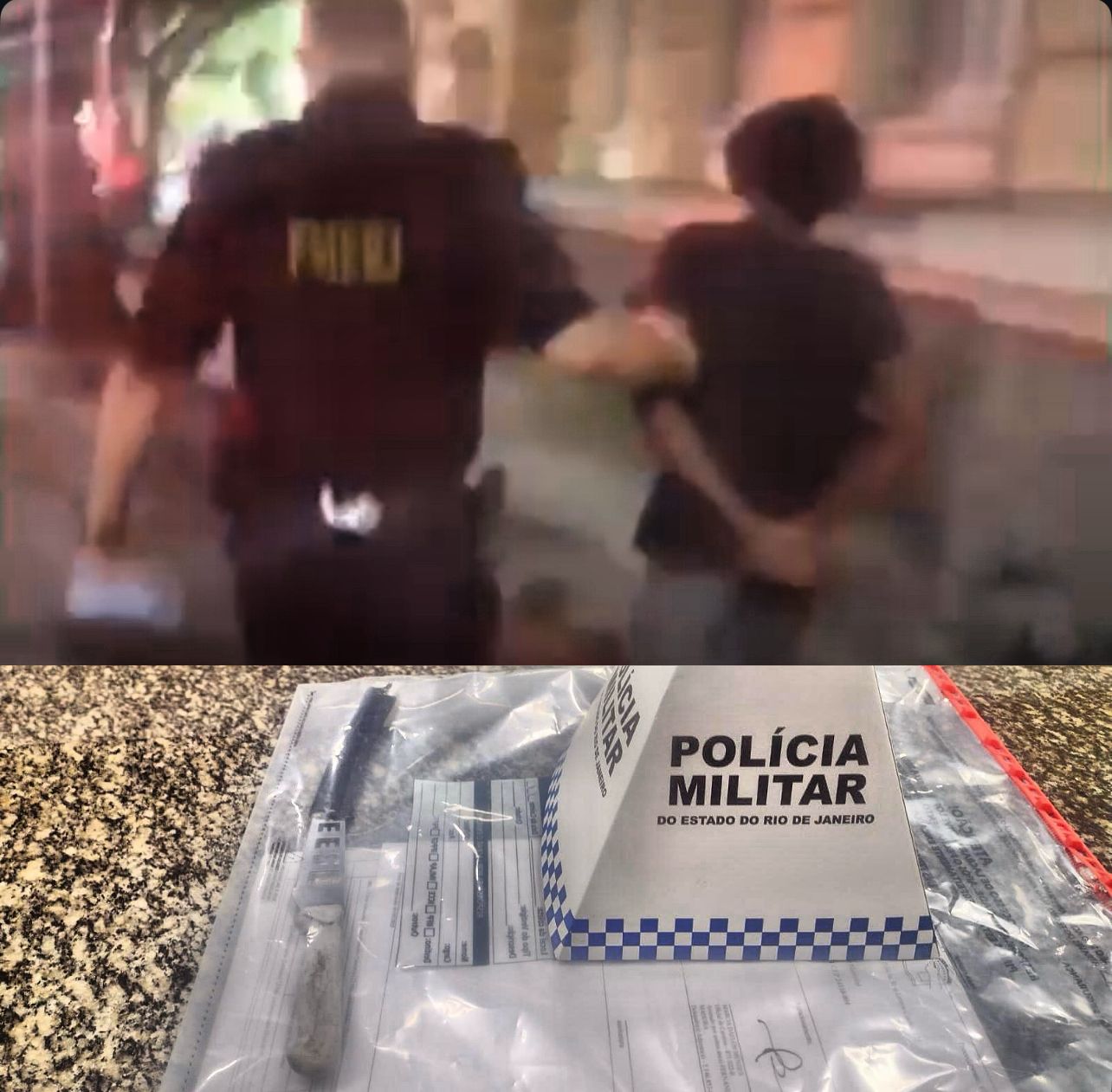 Homem é preso com faca após tentar furtar fios em poste no bairro de Icaraí, em Niterói