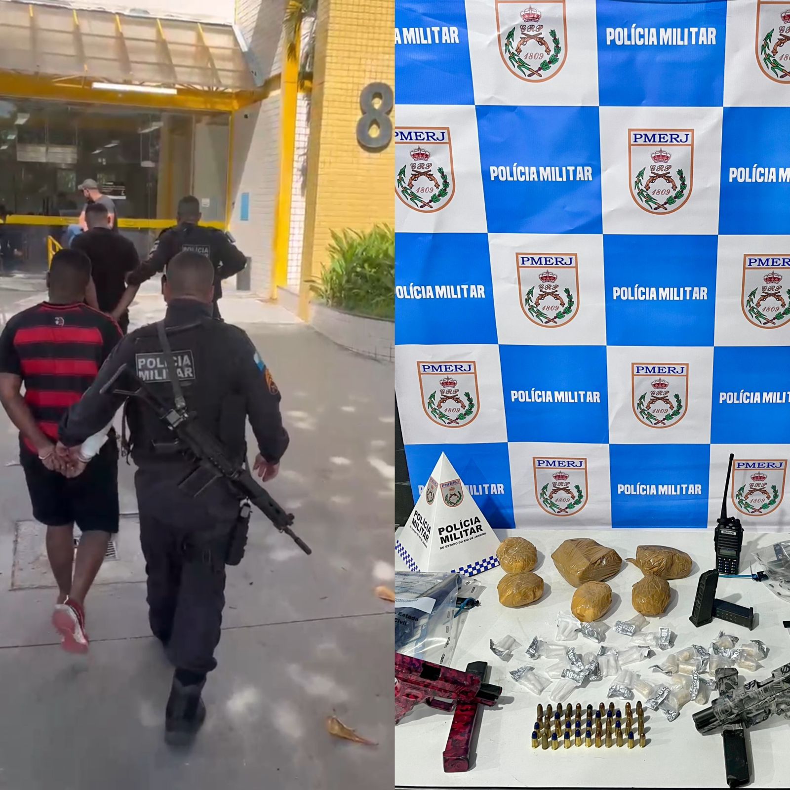 Polícia Militar apreende armas e drogas após confronto no Cafubá, em Niterói; um suspeito morreu e dois foram presos