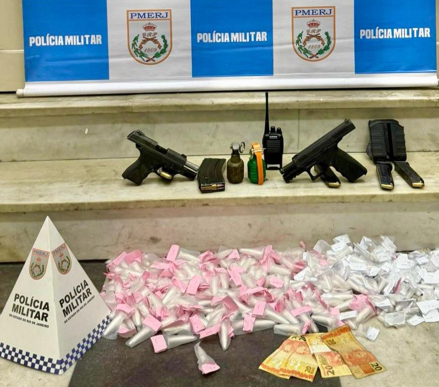 Polícia Militar apreende armas, drogas e granadas em grande operação no Centro de Niterói