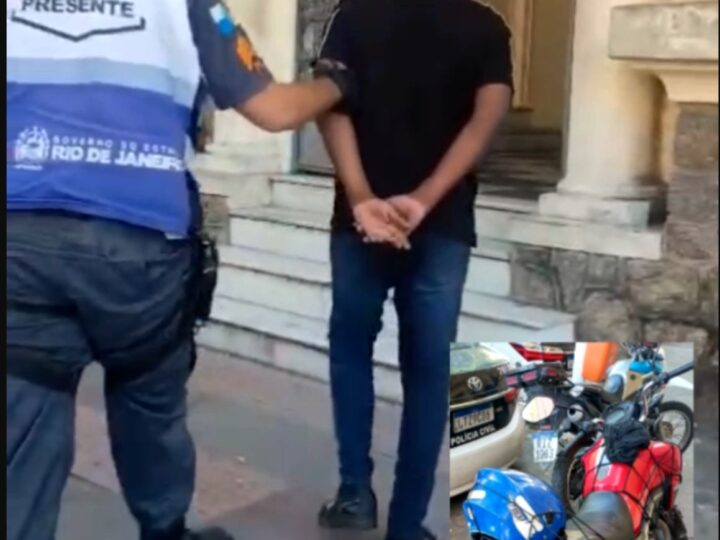 Ação integrada do CISP e Segurança Presente prende homem com moto roubada no Centro de Niterói