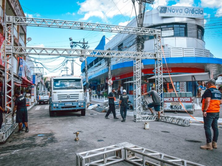 Implantação do novo comércio popular de Manilha avança com nova etapa de organização urbana