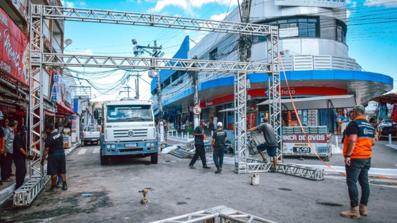 Implantação do novo comércio popular de Manilha avança com nova etapa de organização urbana