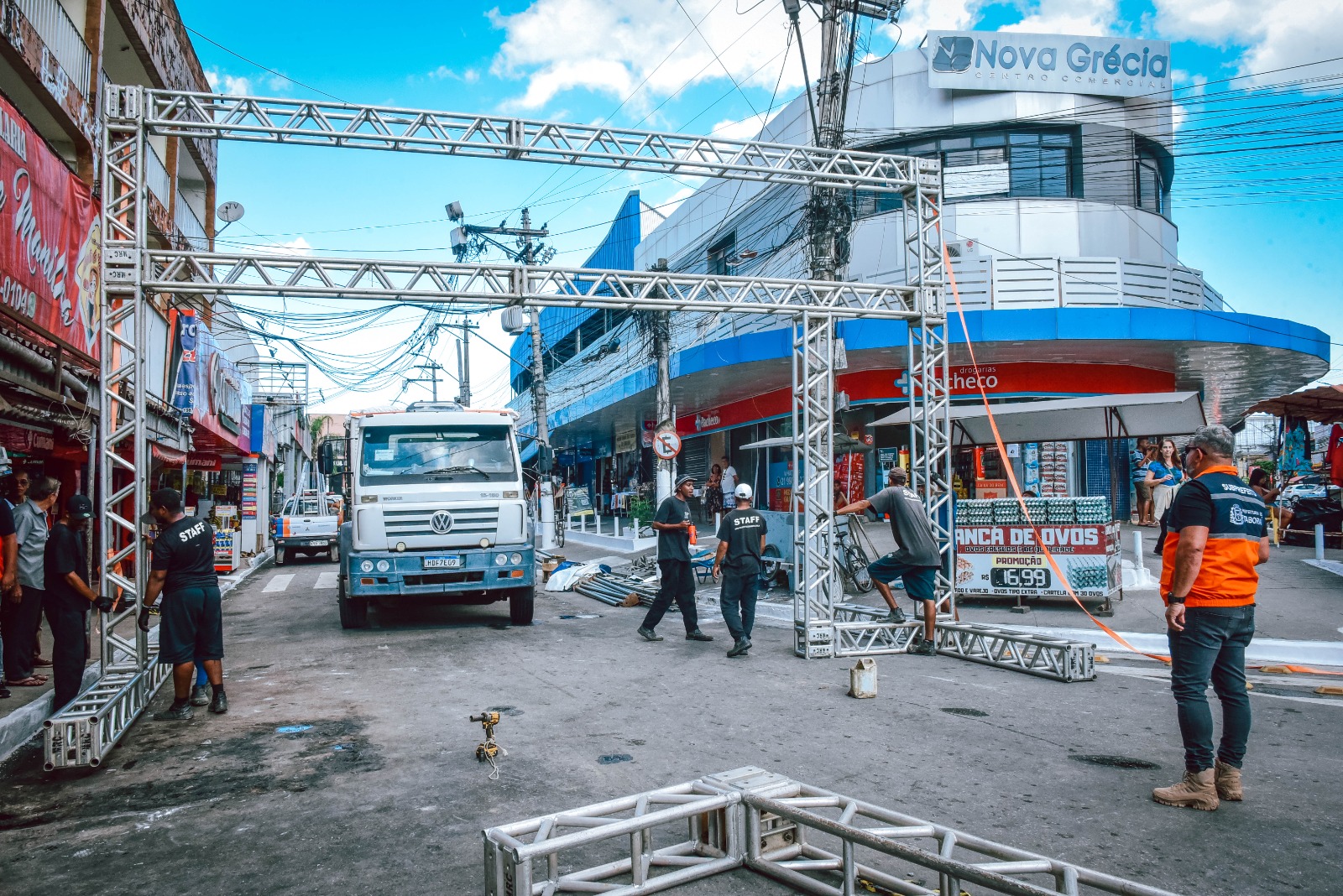 Implantação do novo comércio popular de Manilha avança com nova etapa de organização urbana