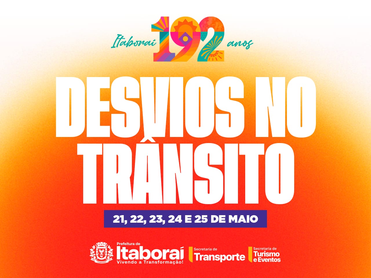 Itaboraí 192 anos: Prefeitura divulga esquema de trânsito especial para festas e desfile cívico