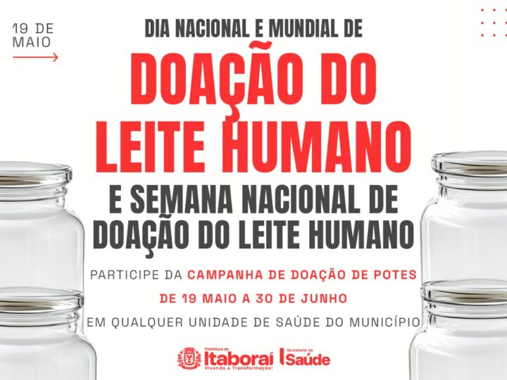 Itaboraí lança campanha para arrecadação de potes de vidro para armazenamento de leite materno