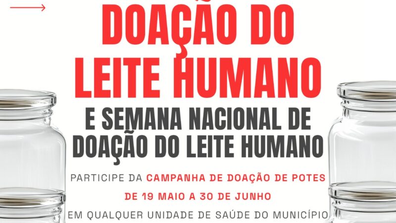 Itaboraí lança campanha para arrecadação de potes de vidro para armazenamento de leite materno
