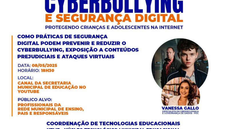 Itaboraí promove palestra online sobre Cyberbullying e Segurança Digital