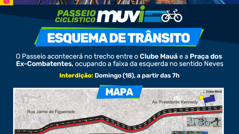 1° Passeio Ciclístico do Muvi acontece no próximo domingo