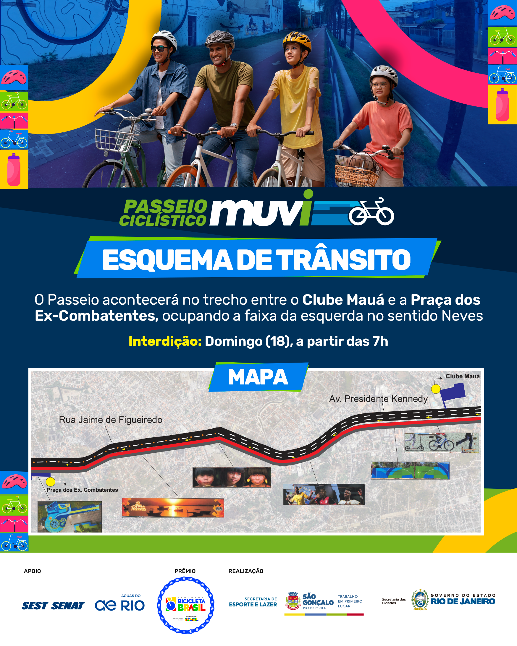 1° Passeio Ciclístico do Muvi acontece no próximo domingo