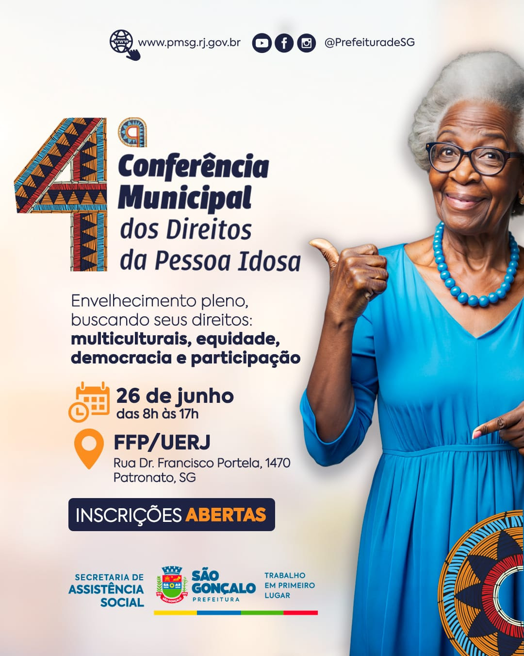 São Gonçalo abre inscrição para IV Conferência Municipal da Pessoa Idosa