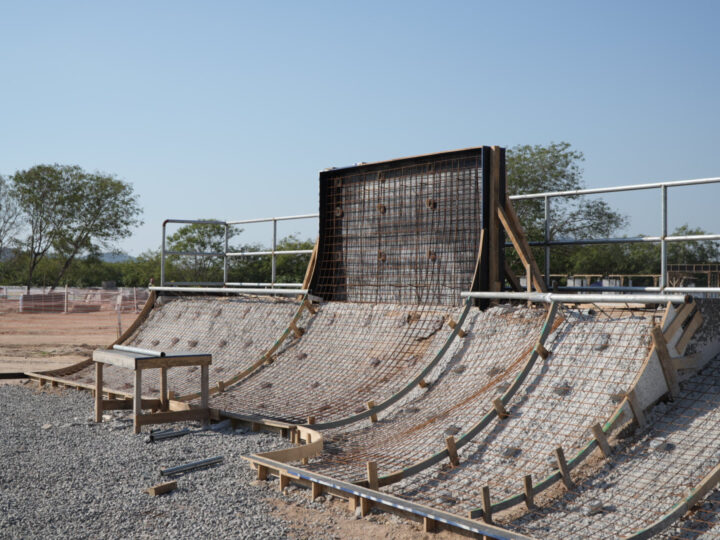 Parque RJ já apresenta os contornos da nova pista de skate 