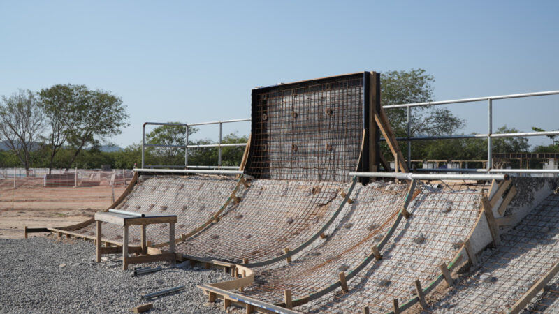 Parque RJ já apresenta os contornos da nova pista de skate 