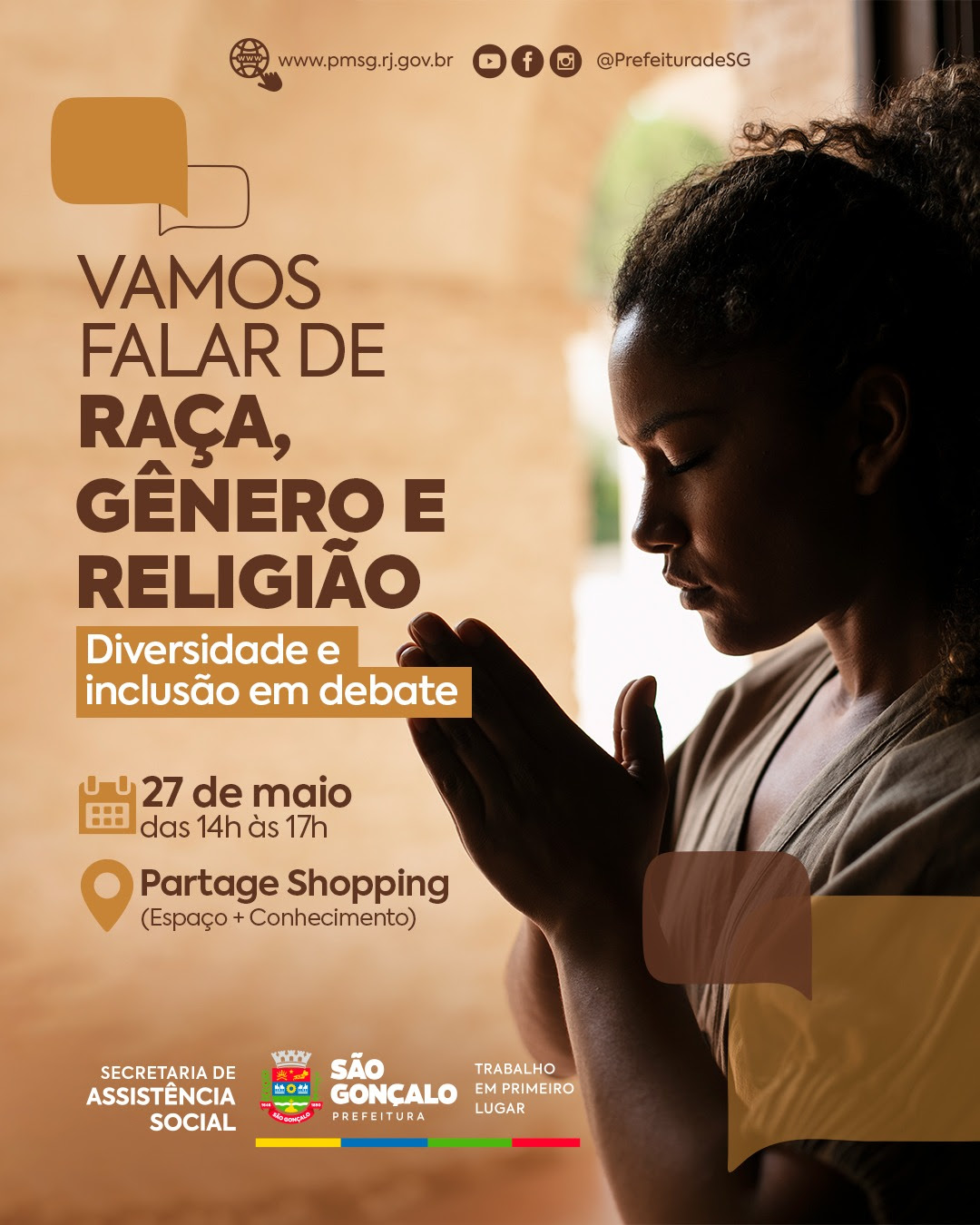 São Gonçalo vai realizar palestra sobre raça, gênero e religião