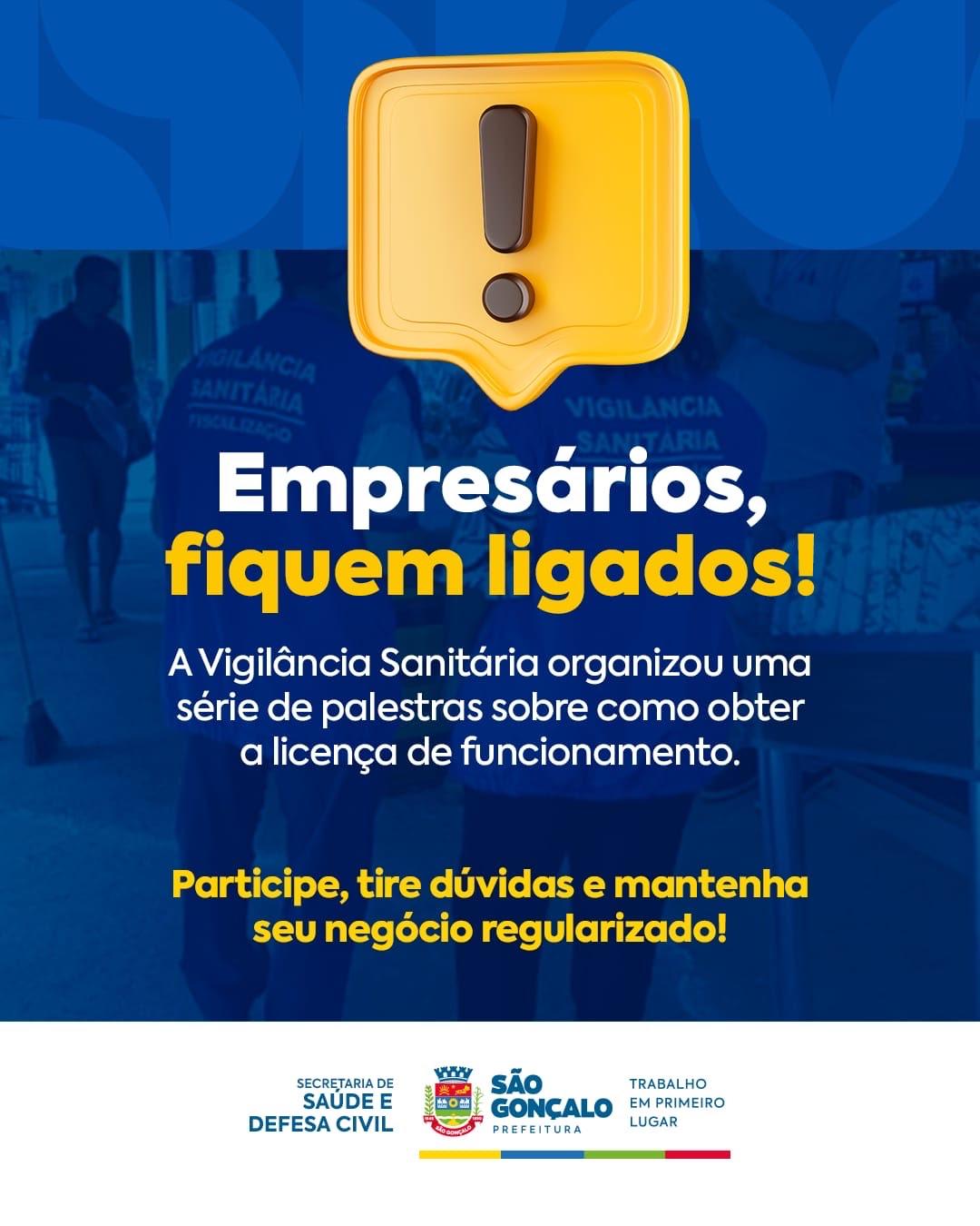Vigilância Sanitária cria calendário de palestras para donos de estabelecimentos