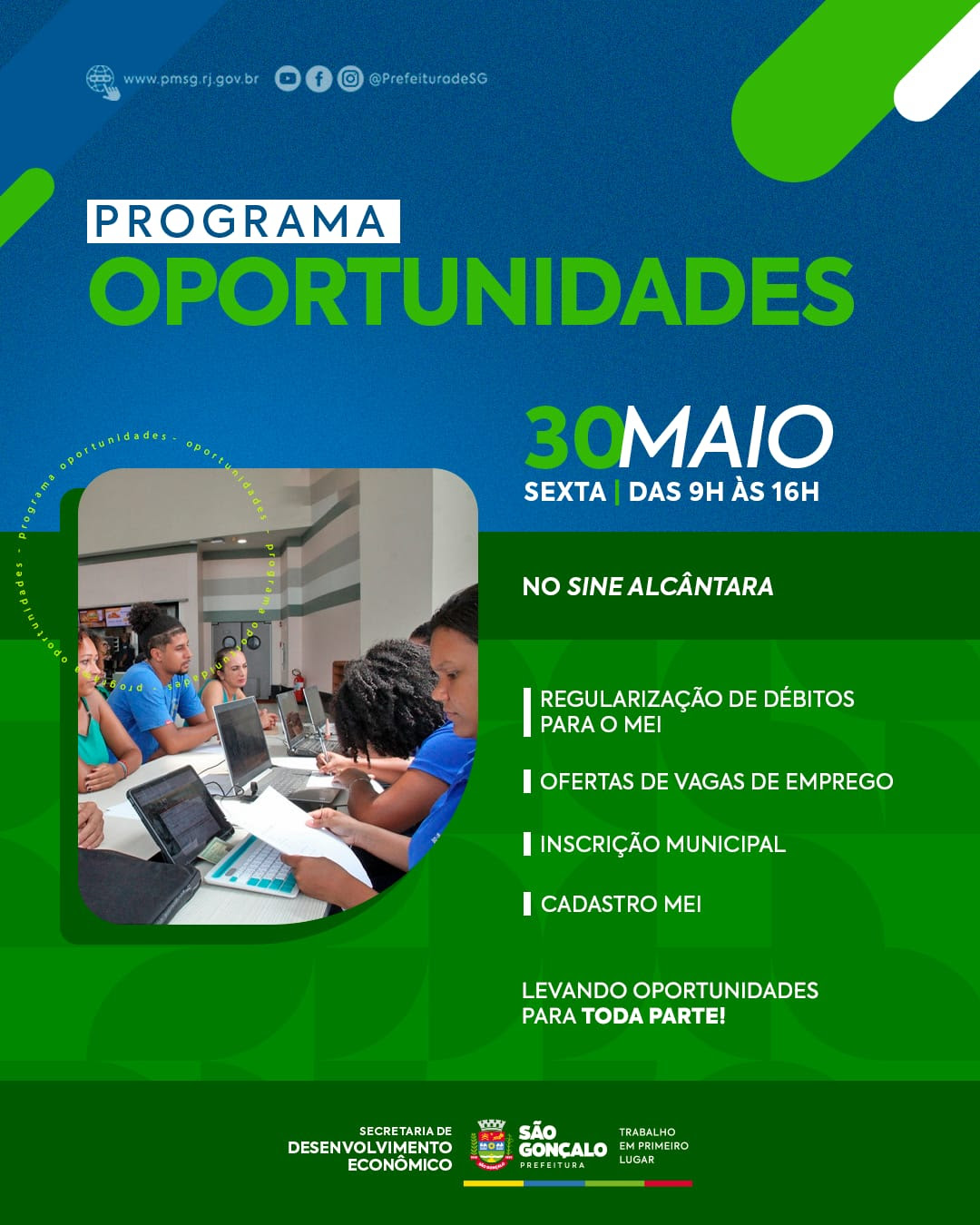 São Gonçalo abre mais de 60 vagas de emprego no Oportunidades