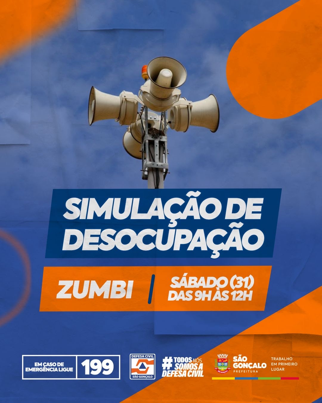 Defesa Civil realizará simulado de desocupação no Zumbi neste sábado (31)