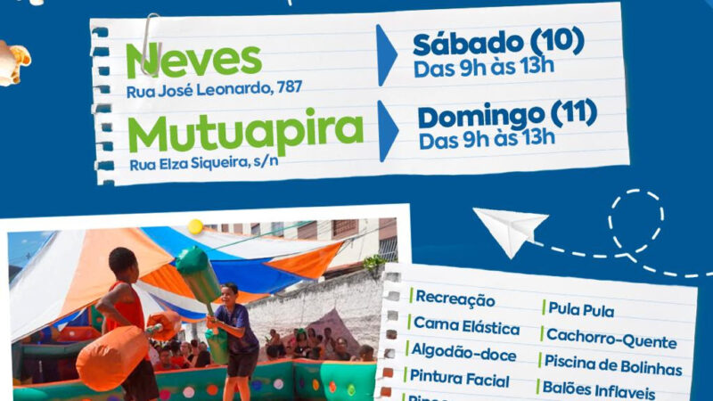 Caravana de Arte e Lazer desembarca em Neves e no Mutuapira