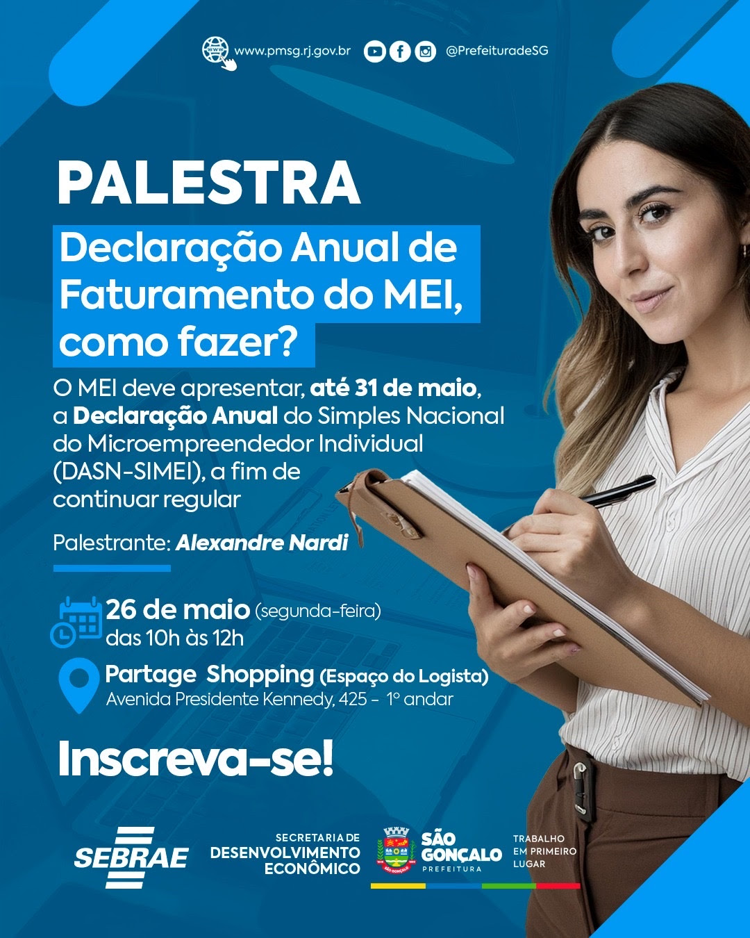São Gonçalo abre inscrições para palestra sobre Declaração Anual de Faturamento de MEI
