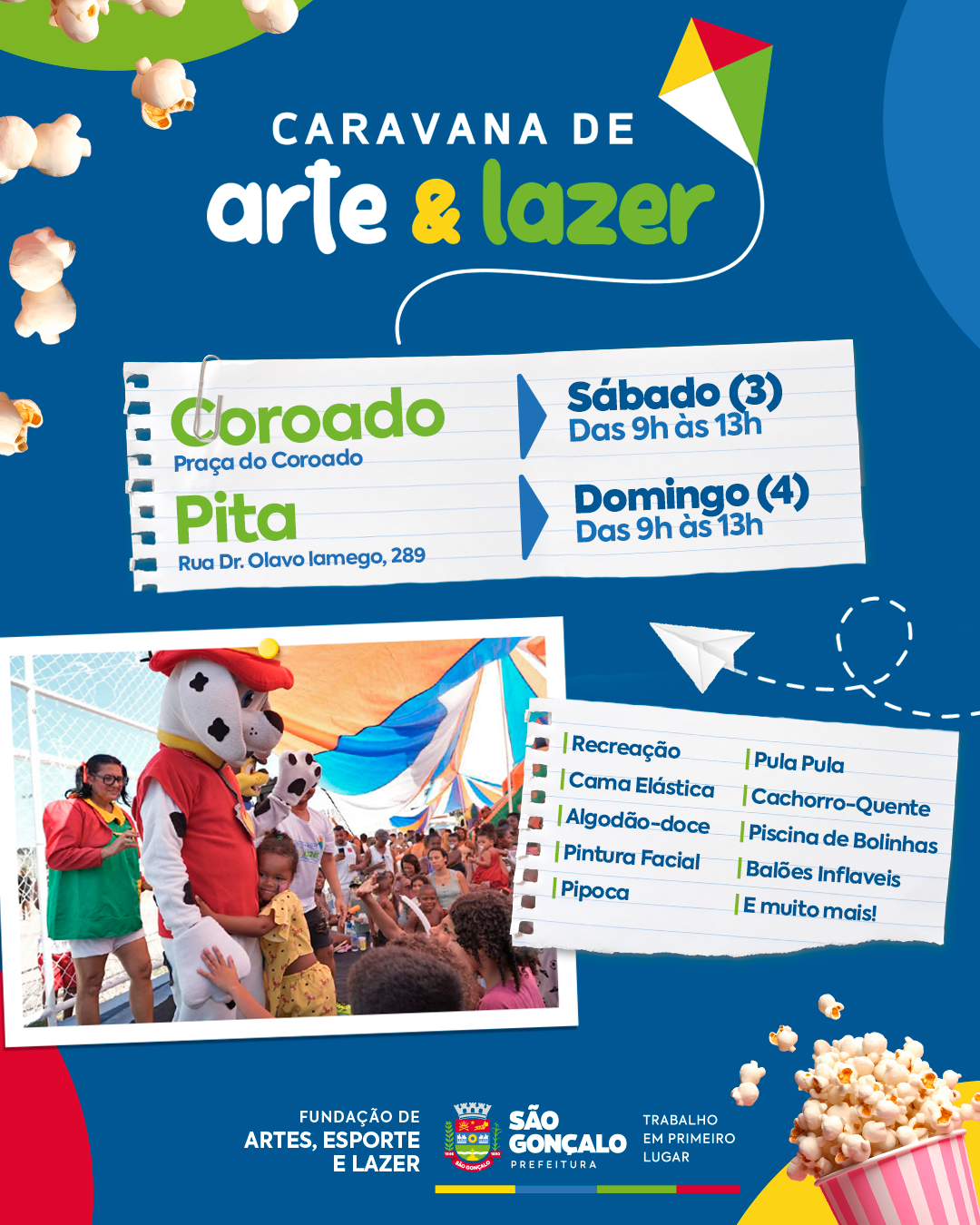 São Gonçalo terá mais um fim de semana de diversão para crianças
