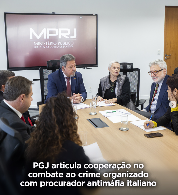 PGJ articula cooperação no combate ao crime organizado com procurador antimáfia italiano