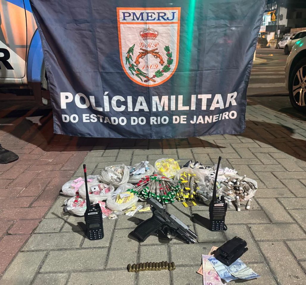 Foragido de Minas Gerais é preso com arma e grande quantidade de drogas em Maricá