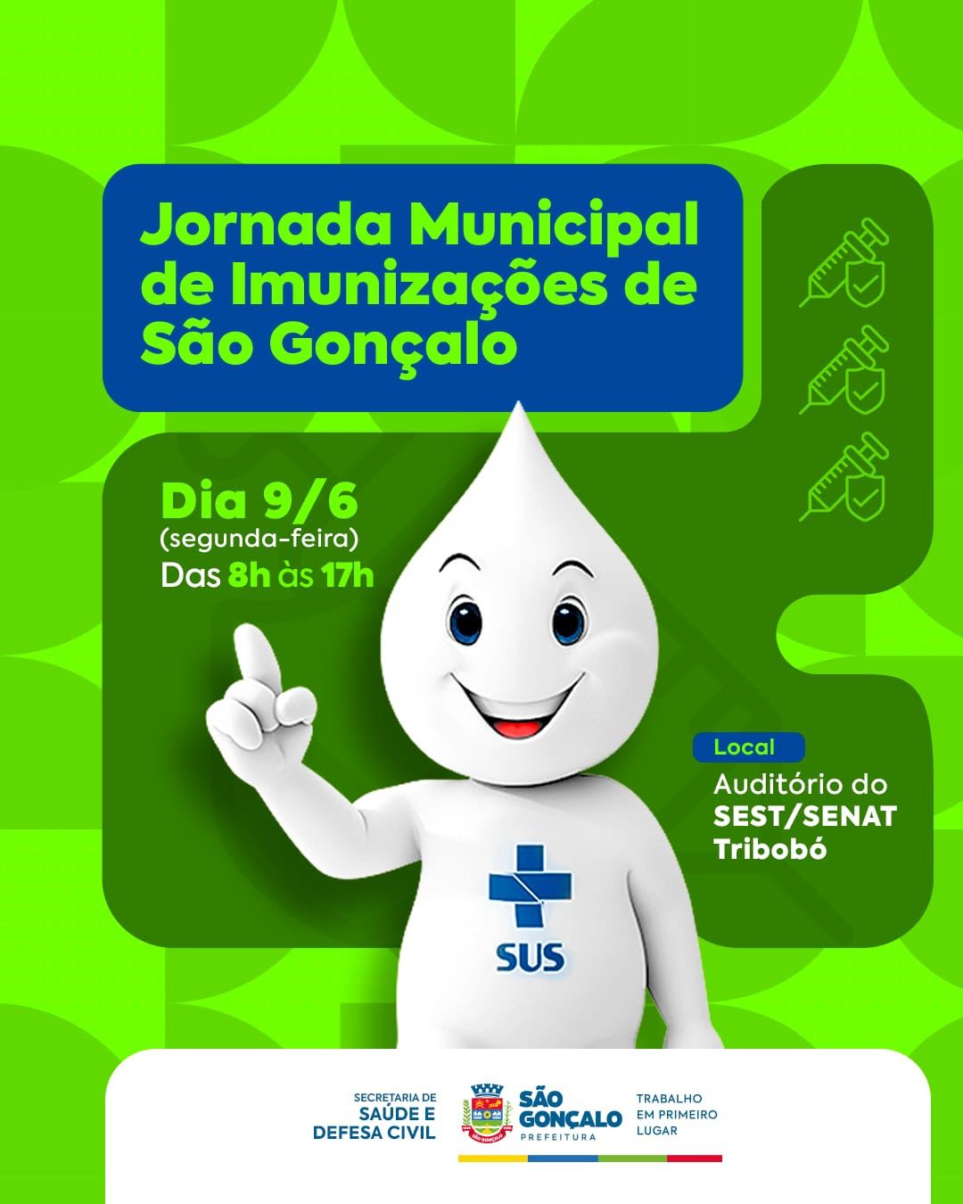 São Gonçalo debate cobertura vacinal em evento na próxima semana