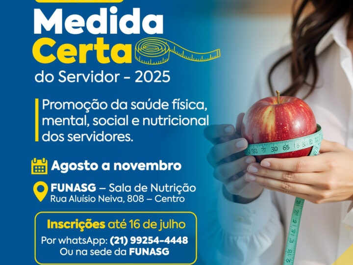 Funasg está com inscrições abertas para projeto sobre saúde nutricional