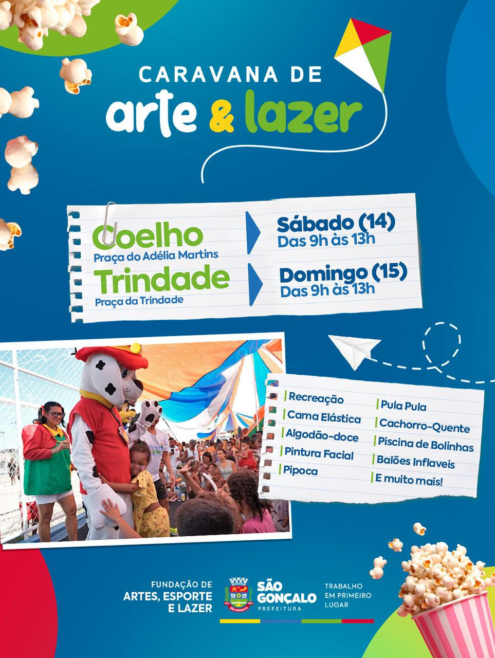 Caravana de Arte e Lazer chega aos bairros Coelho e Trindade