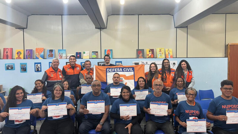 São Gonçalo forma a primeira turma dos Núcleos Comunitários de Proteção e Defesa Civil (NUPDECs)