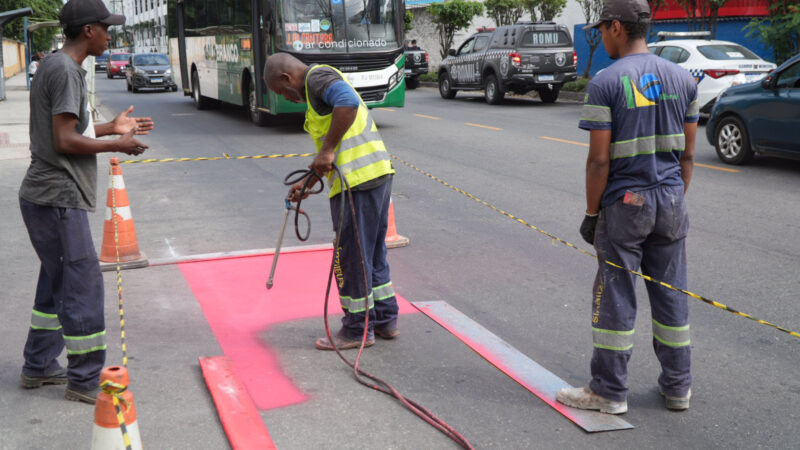 Ciclorrota começa a tomar forma na Avenida Jornalista Roberto Marinho