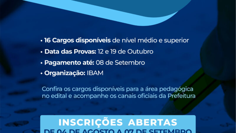 Concurso Público em Arraial do Cabo: Prefeitura lança edital com vagas na área pedagógica, nesta quarta-feira (30)