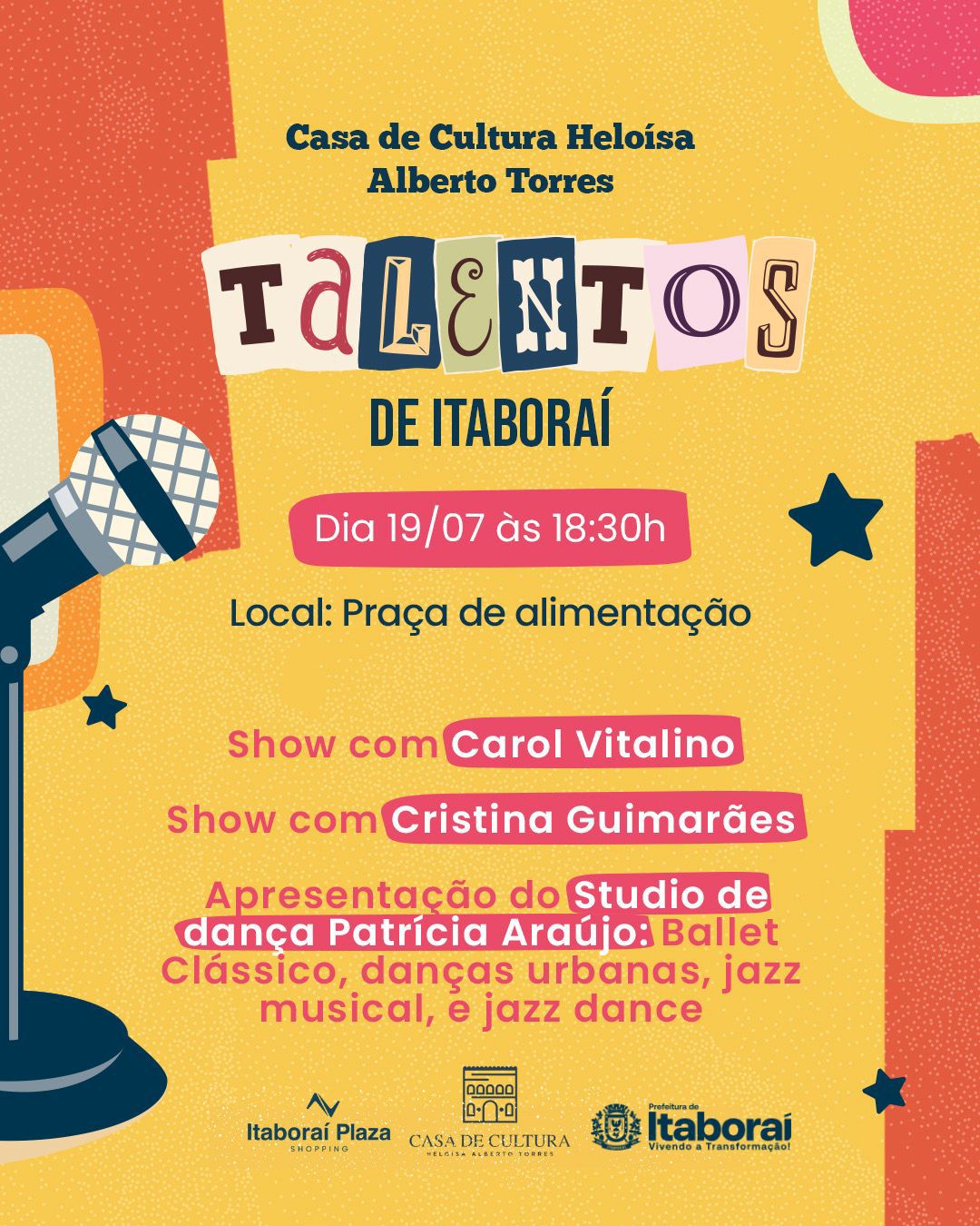 Casa de Cultura Heloísa Alberto Torres promove “Talentos de Itaboraí” com música, dança, teatro e poesia
