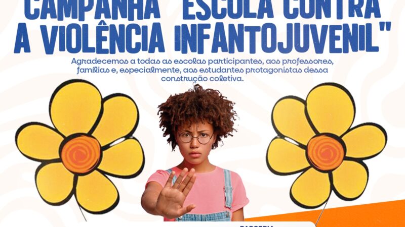 Escolas finalistas do concurso “Paz, aqui se faz!” são anunciadas