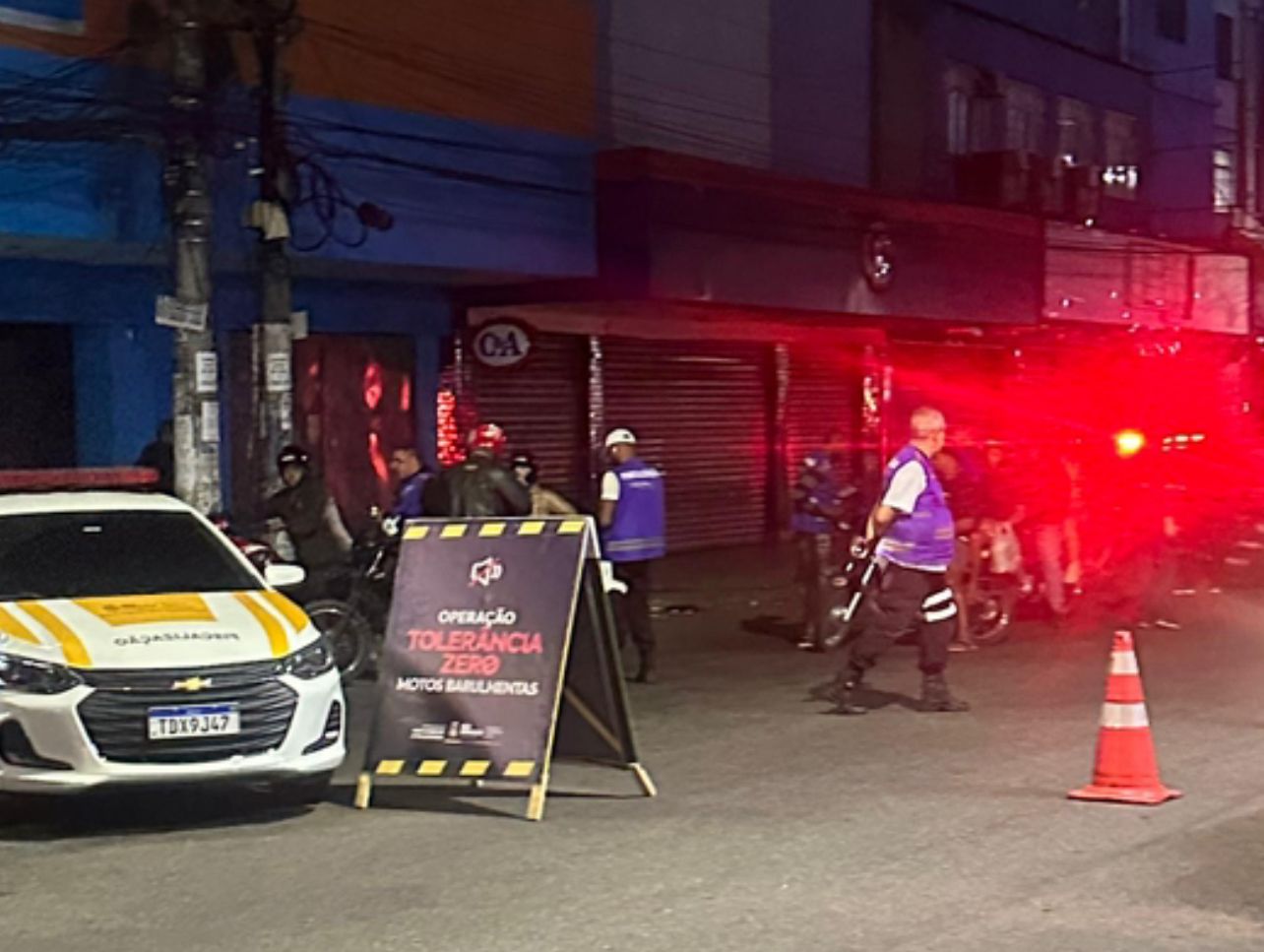 Operação em São Gonçalo fiscaliza motocicletas barulhentas e com escapamentos irregulares