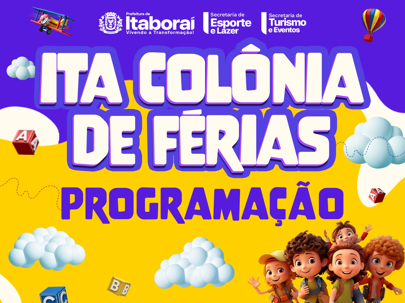 Itaboraí realiza edição especial da Ita Colônia de Férias com atividades gratuitas para as crianças