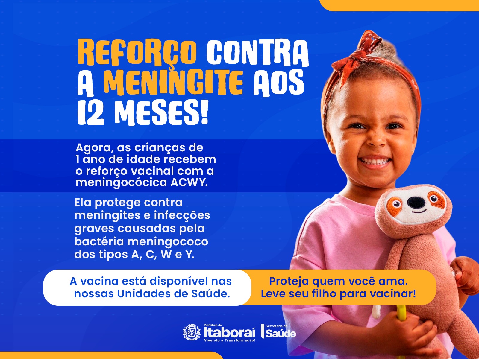 Itaboraí amplia proteção contra meningite para crianças com 12 meses de vida