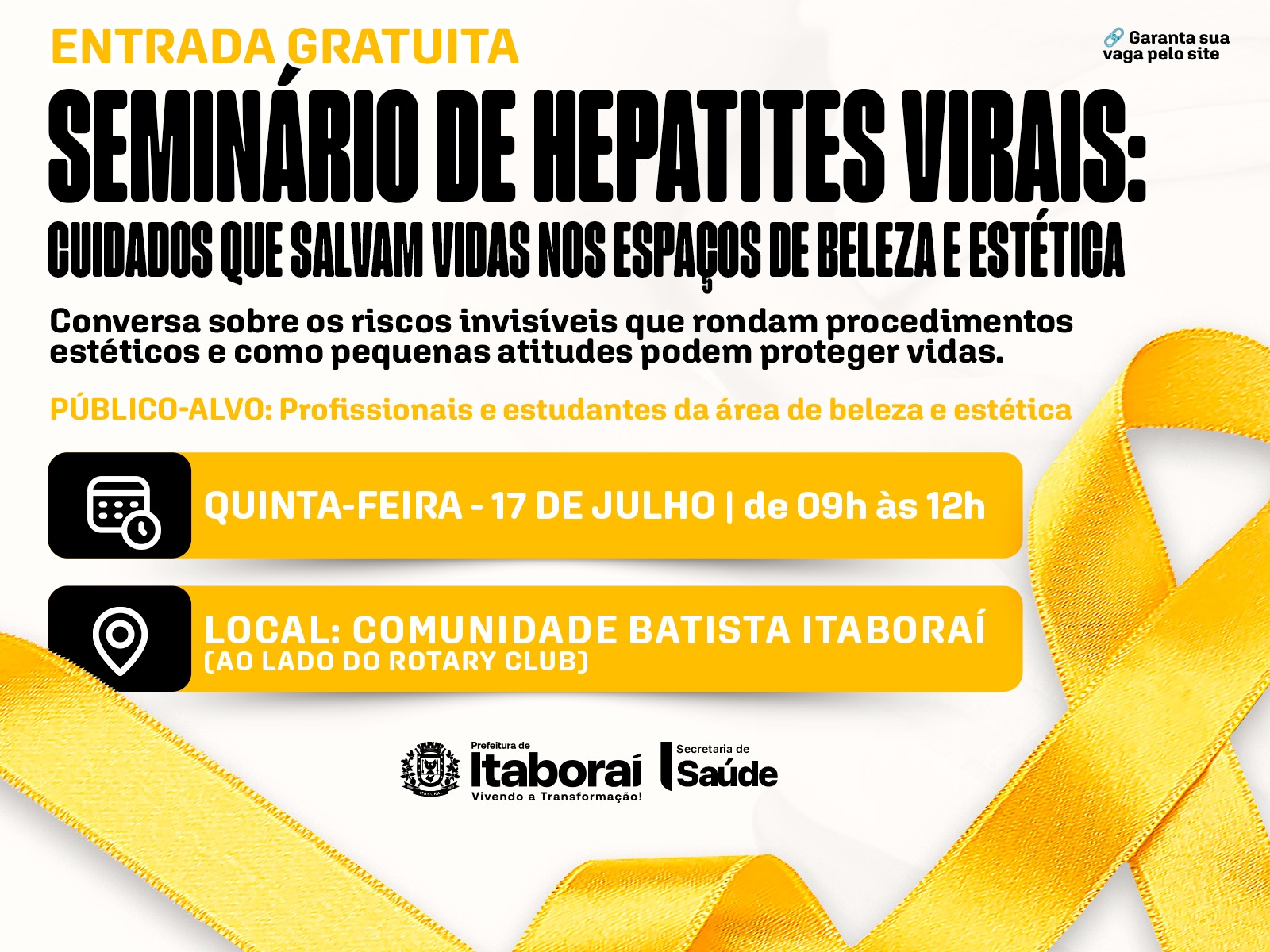 Itaboraí promove seminário gratuito sobre hepatites virais voltado para profissionais da área de beleza e estética