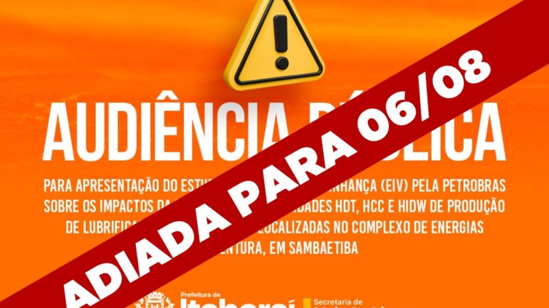Prefeitura de Itaboraí informa nova data da audiência pública sobre Estudo de Impacto de Vizinhança de projeto da Petrobras