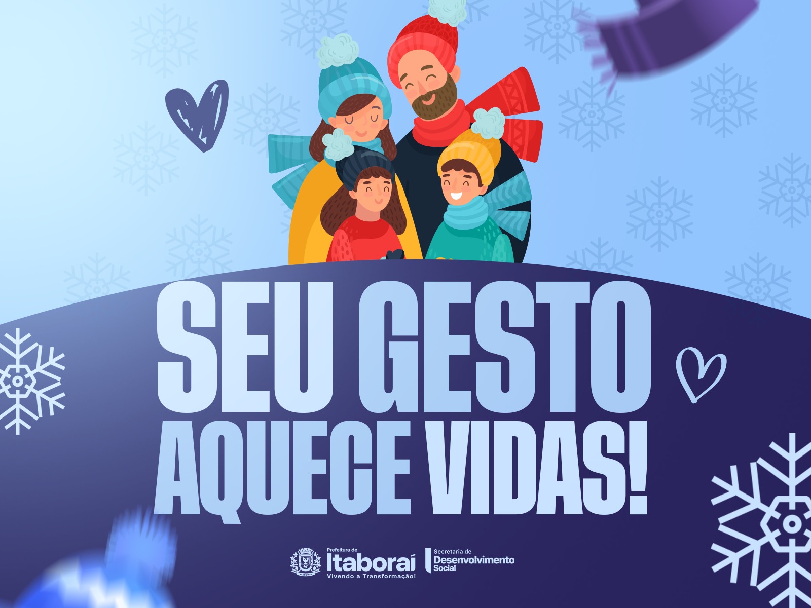 Prefeitura de Itaboraí lança campanha de arrecadação de agasalhos para ajudar famílias no inverno