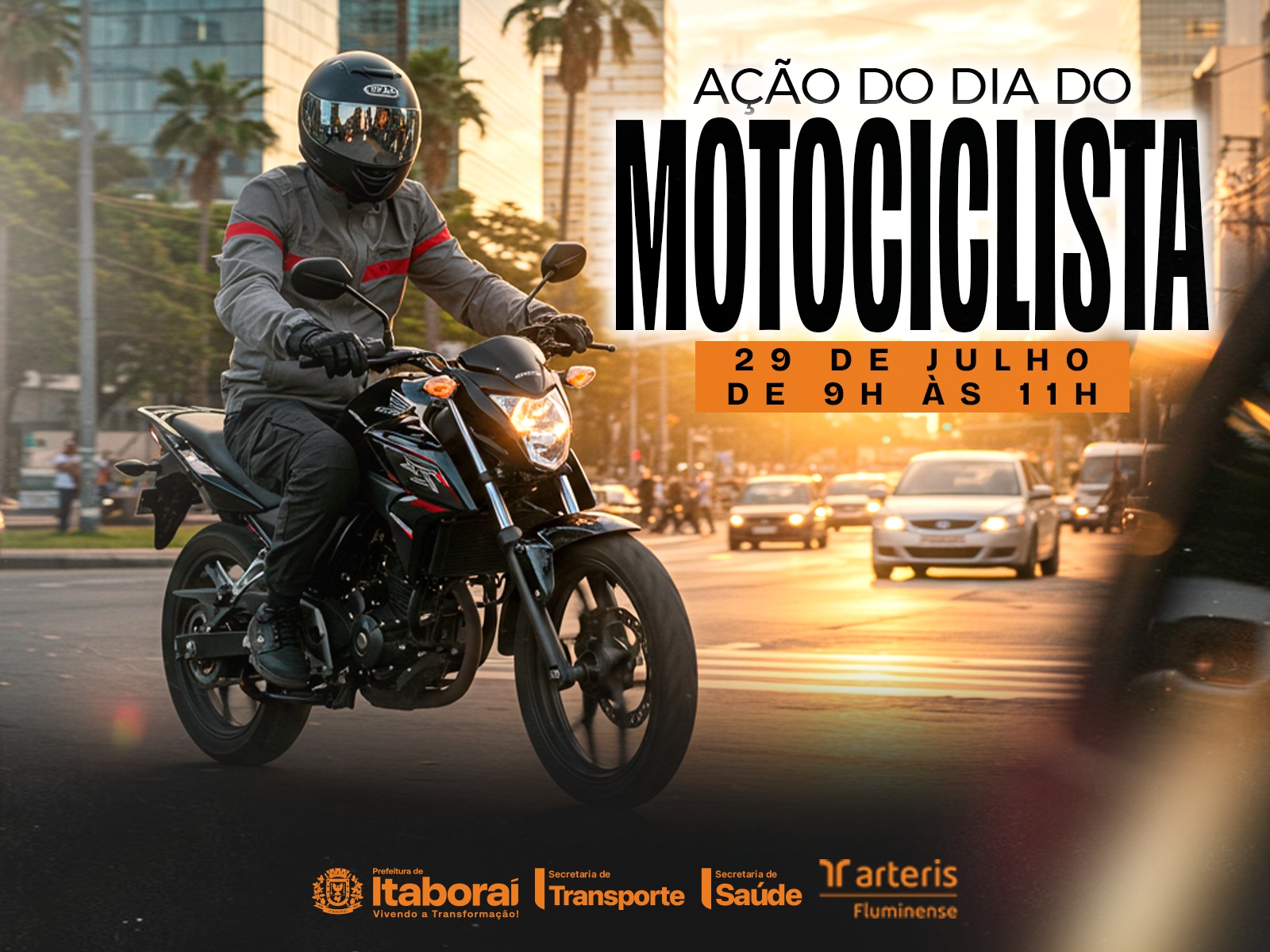 Prefeitura de Itaboraí promove ação especial para motociclistas em parceria com a Arteris Fluminense