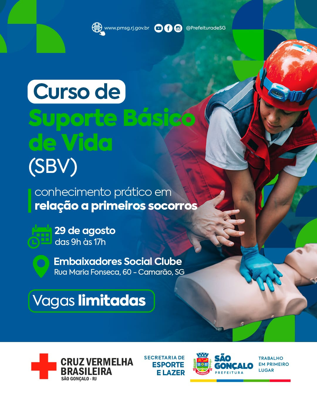 São Gonçalo abre inscrições para o curso de primeiros socorros