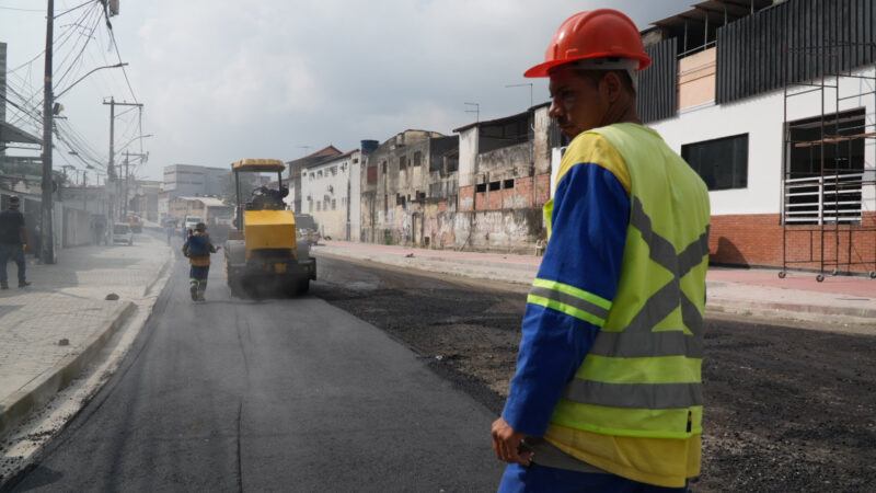 Trecho do MUVI é pavimentado na Estrela do Norte