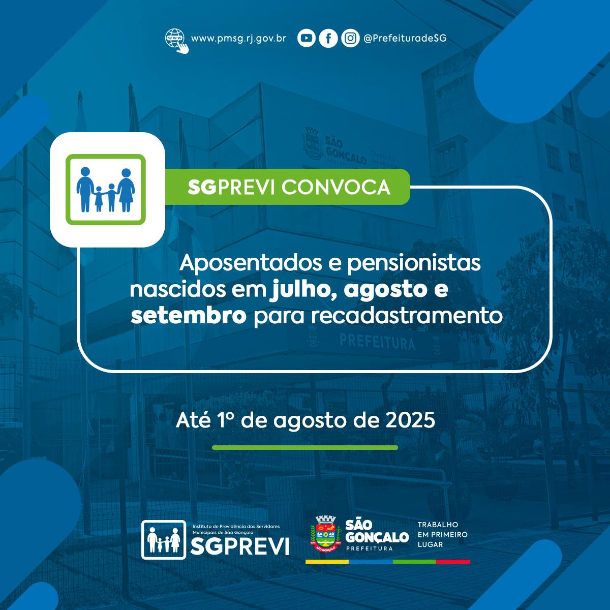 SG-PREVI convoca aposentados e pensionistas para recadastramento anual