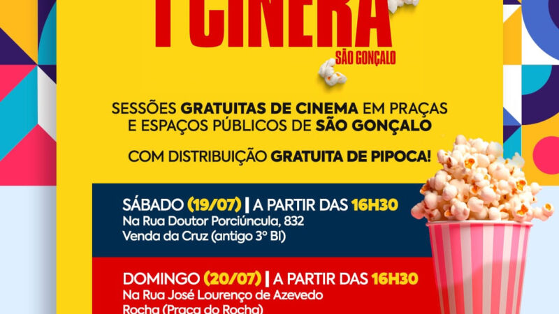 São Gonçalo leva cinema gratuito às ruas com o projeto I Cinera