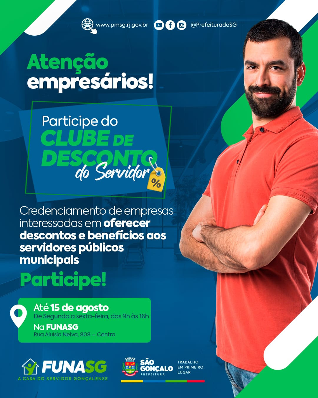 São Gonçalo abre credenciamento para empresas interessadas em oferecer benefícios a servidores 